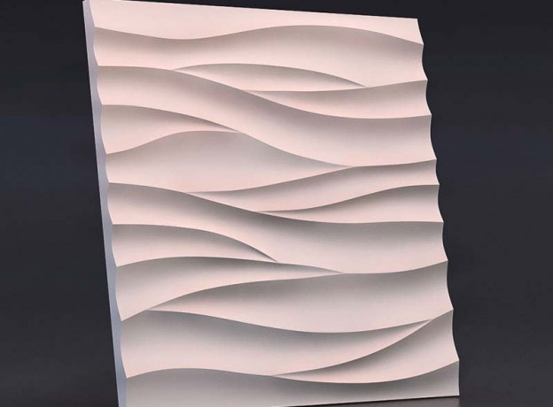 Mold for 3D panels sharp waves