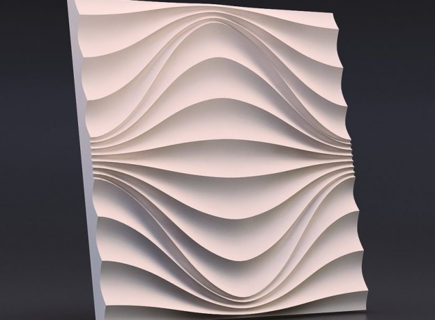 Mold for 3D panels Circular wave