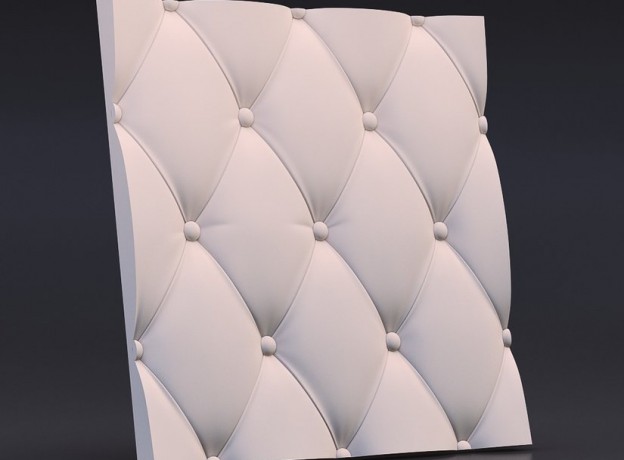 Mold for 3D panels Stretched leather