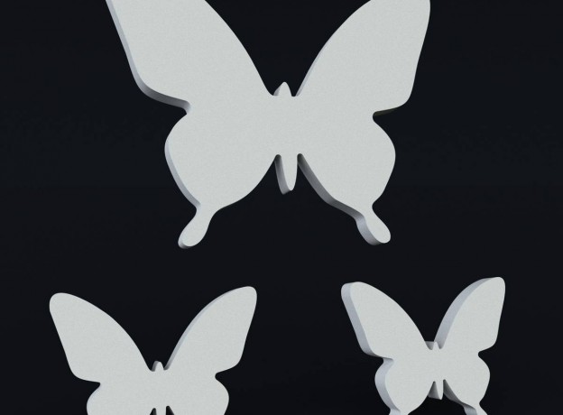 Molds for 3d panels for decoration Swarm of butterflies 2