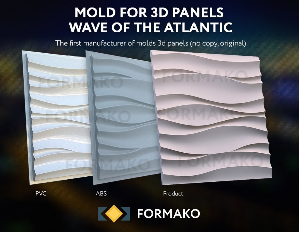 LEATHER ABC Plastic Press Mold Production of 3d Panels Wall Art Decor 